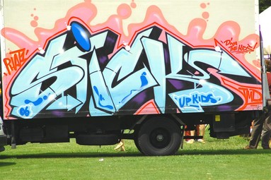 Mani Rao; Hey Bro!; A truck parked at the vibrant Pacific Island festival of Waitakere City