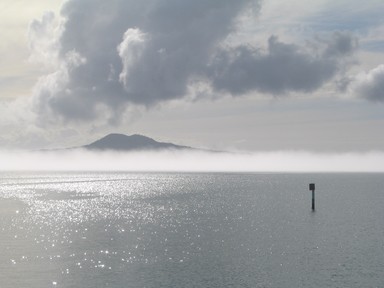 Annabel Taylor; Waiheke ferry mist; Beautiful misty morning trip from Half Moon Bay to Waiheke