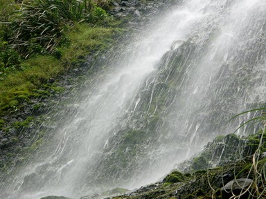 Zelda Wynn; WATERFALL; Karekare waterfall,Waitakere. A beautiful tourist spot close to the Karekare carpark
