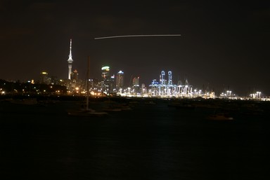 Siiri Wilkening; Auckland by Night with Plane