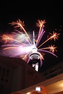 Nick Wood; Sky Tower NYE; Taken on NYE 06. This pic gives a good impression on the fireworks on display that night.