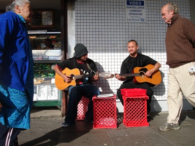 Martin Horspool; buskers; talented lads at otara market