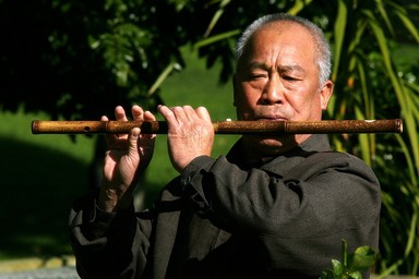 Wagner Silveira; Echoes; I was in the middle of Aotea Square when some very melodic chinese sound fill my ears. Hunting down the sound, I find this man playing his flute in the middle of the bushes.