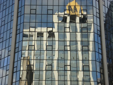 A Thompson; AA building reflections in Albert Street