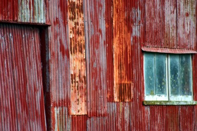 Tina Frantzen; Barn at Dairy flat; I loved the texture and the rich colurs of the rusting iron