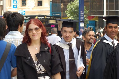 Graeme Ogier; Graduation Day; Proud moments in Aotea Square, immediately after capping.