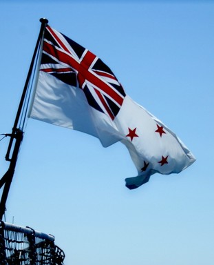 White NZ Flag - Auckland Festival 2009