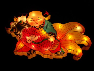 Erica;Chinese Lantern of a Child wrestling a Koi;Photo 51 of 65