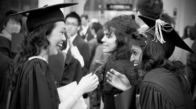 Jin Ng;Laughter; Uni Students from AUT celebrating their graduation. The photo was taken at the North Shore.