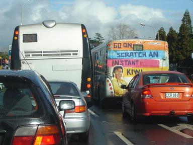 Julia Cotton; Back end of a bus!;Great North Road heading west