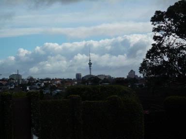 Mathieu de Chalain; Auckland, as seen from Suburbia; A suburb dwellers view of the Sky Tower and Auckland