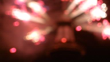 Julia D; Pink Haze New Years Eve 09; Fireworks and smoke create visual haze
