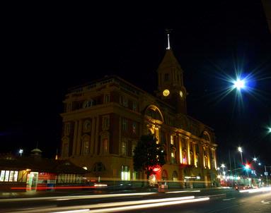  Night view of Ferry Building, Auckland, NZ