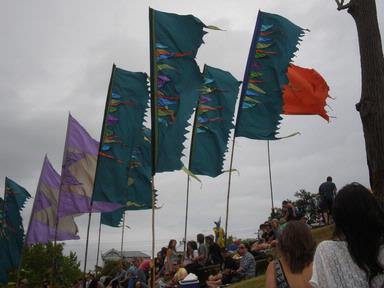 nadya vessey; flags at Grey Lynn festival