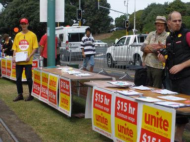 David Smith; Unite; Minimum wage lobbying at Pasifika Festival