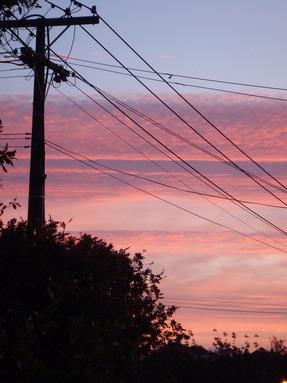Amber Parata;look up; looking west from mt albert at sunset