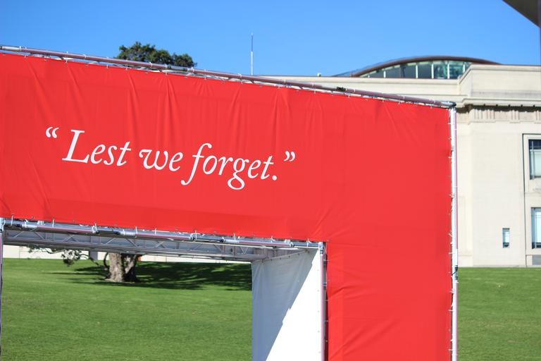 Leigh Burrell; Remembrance; The Giant Poppy Project, Auckland Domain