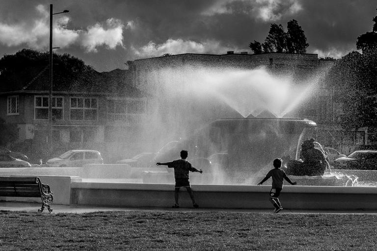 Jose Maciel;Kids in the fountain ;Mission Bay