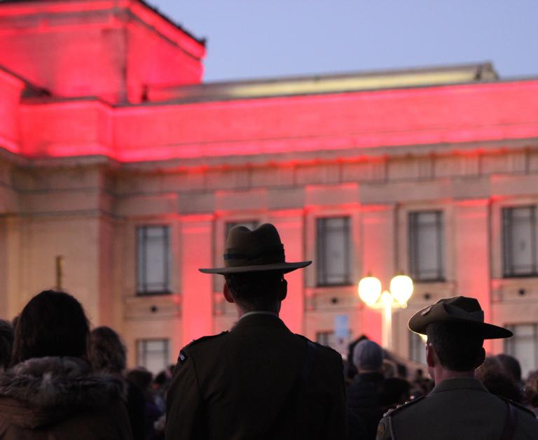 Leigh Burrell;Soldiers in the Crowd;Dawn Service at the Auckland Museum