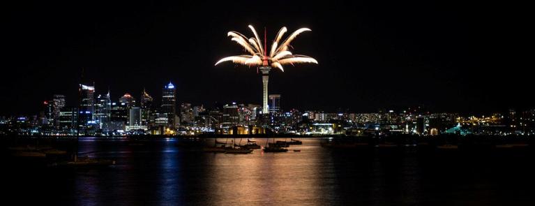 Edward Swift;Fireworks;Fireworks off Sky Tower to celebrate Chinese New Year