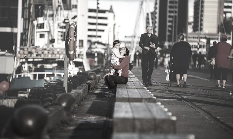 Anupam Hatui; The pic says it all ........ The bond between a mother and her child ..... Shot at Viaduct Auckland CBD
