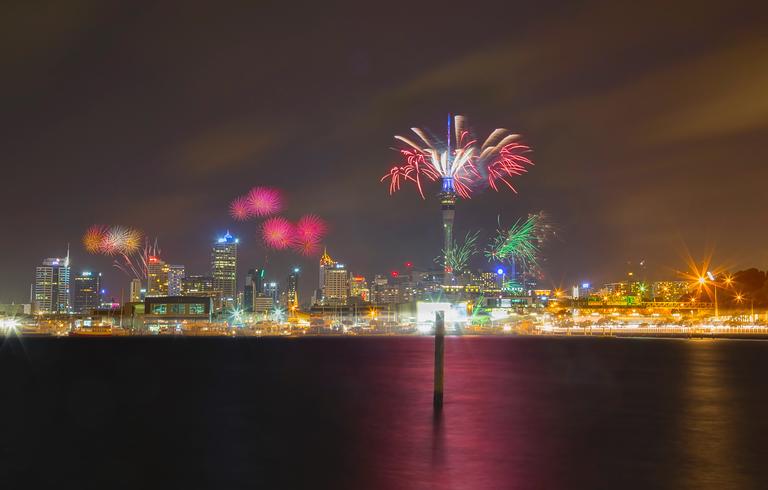  New Year Fireworks At Auckland