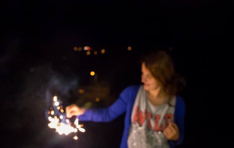 Valentina Borovik; my little firework; on my balcony at home in Ellerslie
