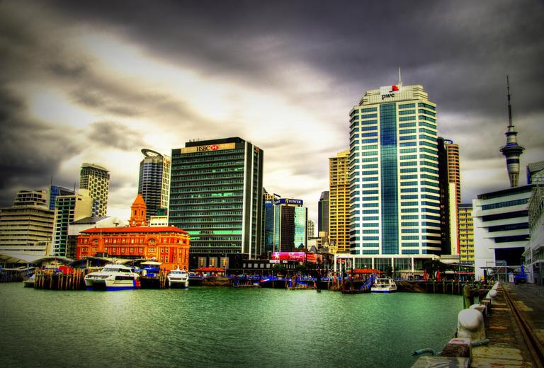 Emily Hung;Auckland Skyline from Princes Wharf;Photo taken from end of Princes Wharf