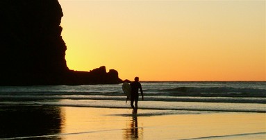  End of the day at Piha