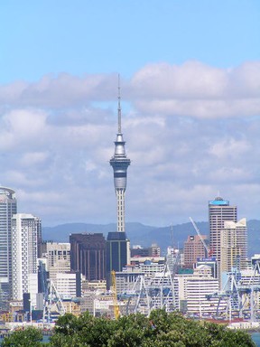Susan Taylor; Beautiful City; Auckland City with the Skytower taken from Mt Victoria, Devonport