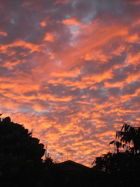 Felix Fisher; luminous lava; sunset 8/5/07 from my deck...