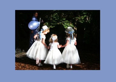 Lyall Reynolds; the 3 Flowergirls; The light just right for this shot of my grandaughter Chloe and Briar & Amber as the procession started at my sister's wedding 2 05 2007 10 30 02 a.m