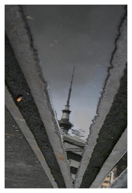 Maialen Alberdi; Zipper puddle reflection on concrete