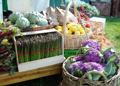 Steve Attwood; Clevedon bounty; Vegetable and fruit produce stall, Clevedon A and P show