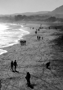  Shadows follow the spirits path up the west coast beach