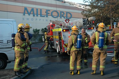 Peter MacDonald; Firemen standing down after Mall fire