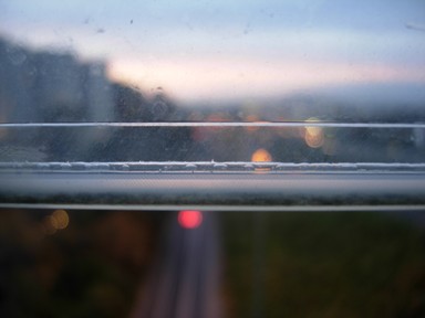 Anna Harding; Glass wall; Taken on the Graffton bridge, looking out towards the water front.