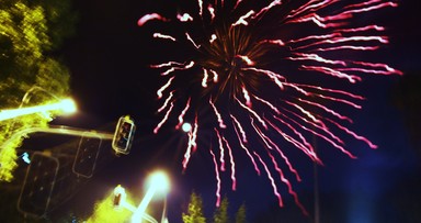 Julie Cooper;Explode;Fireworks bursted lighting up the sky with vibrant colours (shot 60 pics)