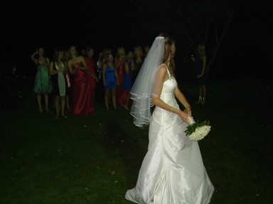 Robin Lempriere;Ready, Set, Catch!;Bride about to throw posie.