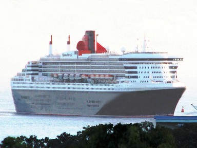 JerryZinn;QUEEN MARY 2;Taken from about 2 kilometers away with 1728mm zoom lens (35mm equiv)