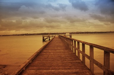 Divesh Mistry;Lonely Wharf; Wharf out at Devonport, just by Northead