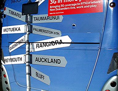 Derwent Gordon;Bus rear sign post; Bus to anywhere