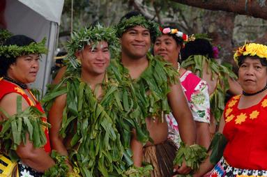 Andrew Brodie; Pasifika;Dancers waiting for their turn to perform.