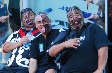 Paras Kumar; celebrating the Maori culture. Taken during the Rugby WC in Auckland