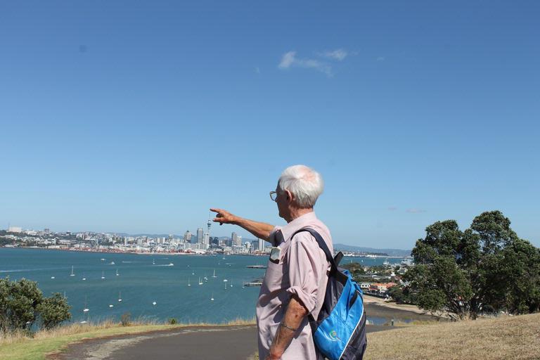 Alan Nicholson;Just staighten up Skytower;My Father was visiting, from UK, for his penultimate day I took him to Devonport.We walked up North Head and, through Devonport. He was actually pointing to the Auckland Museum and, asking me what is that building on the hill.