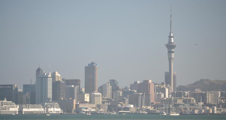 Auckland City viewed from the Harbour Bridge