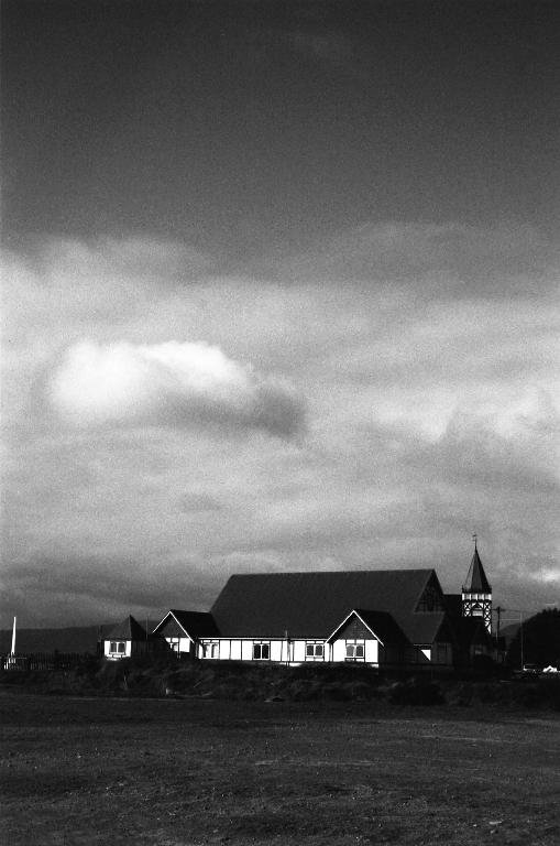 Tegan Allpress;Te Ao Marama;35mm black and white film image of Te Ao Marama, Ohinemutu, Rotorua.