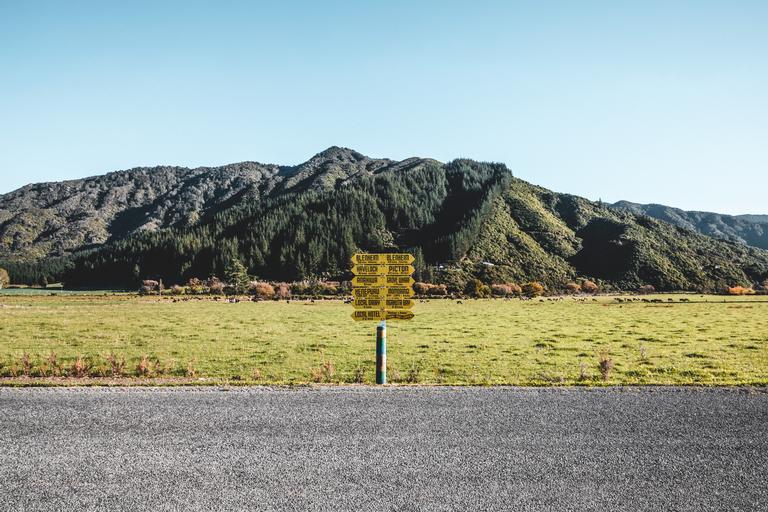Yishang Chen; Nothing but something; It was shot in Linkwater on our trip to Wellington, this photo definitely showed the beauty of New Zealand by only the sky, the mountains, the grass and the asphalt.