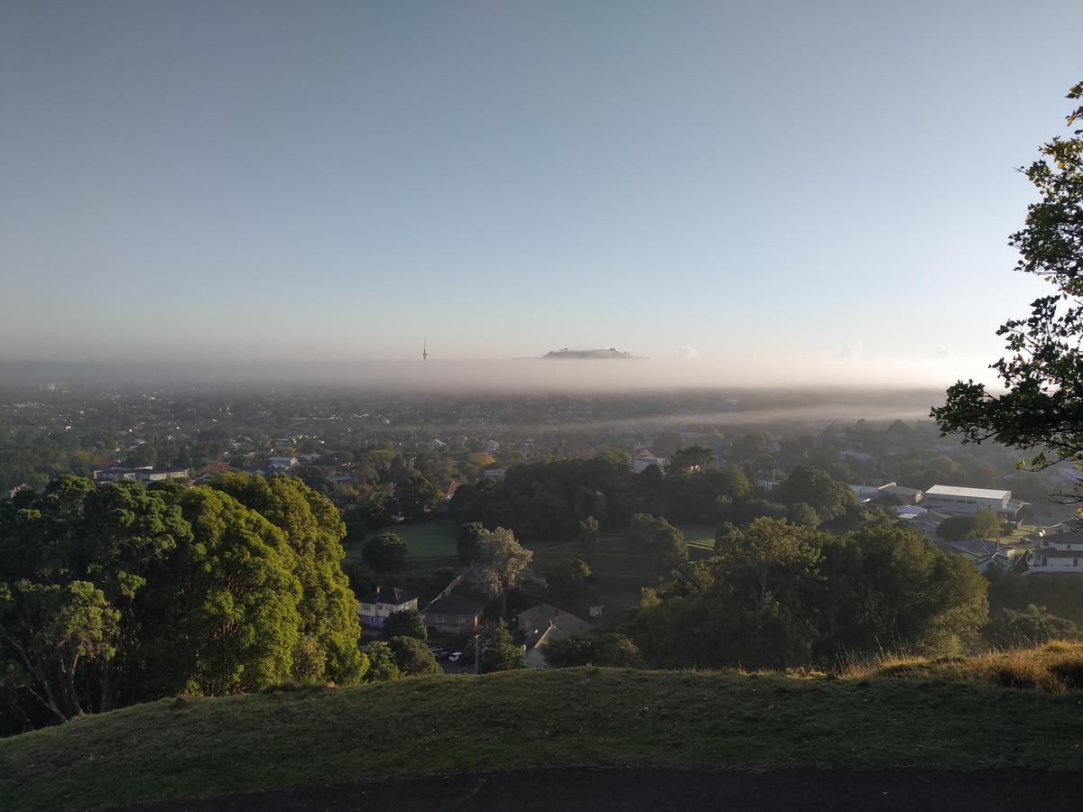Eric Webster; Inverted; A morning inversion on mt eden shows the tranquility of natures time
