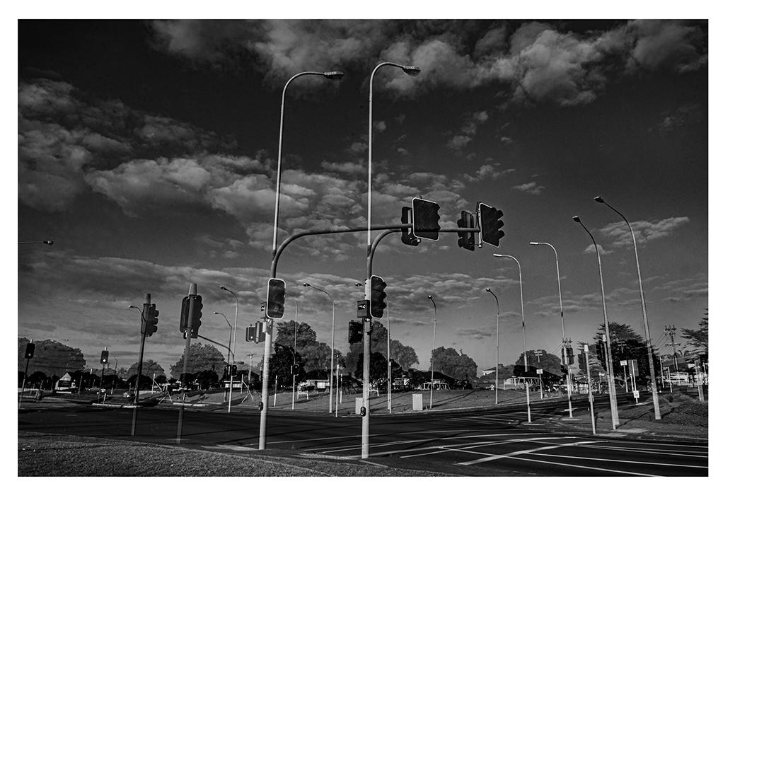 Loh Kok Chee; Busy Traffic Lights; Day 11_A surreal feel with empty streets at Te Atatu Peninsula.